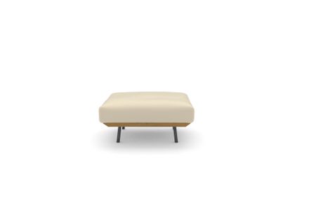 Polsterhocker Viana in Milano 886 Beige (Leder)