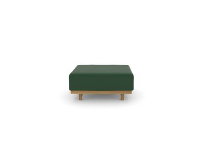 Polsterhocker Vitoria in Atlantic 520 Verde (Leder)