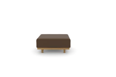 Polsterhocker Vitoria in Atlantic 528 Nougat (Leder)