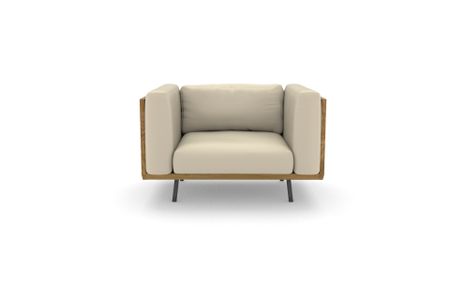 Sessel Viana in Milano 886 Beige (Leder)