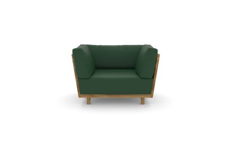 Sessel Vitoria in Atlantic 520 Verde (Leder)