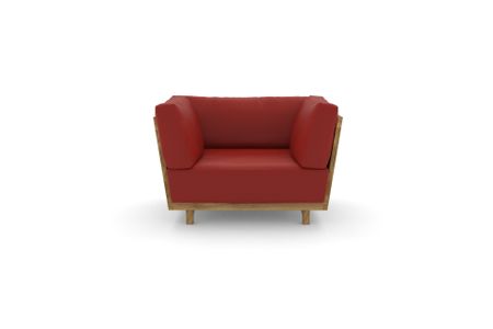 Sessel Vitoria in Milano 762 Red (Leder)