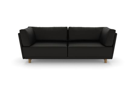 Sofa Vila in Milano 111 Black (Leder)