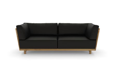 Sofa Vitoria in Milano 111 Black (Leder)