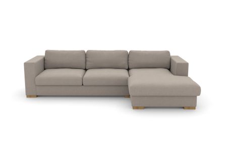 Ecksofa mit Recamiere Laguna in Club Pebble 08