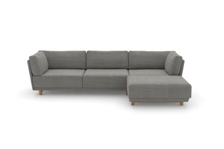 Ecksofa mit Recamiere Vila in Kiss Grey 65