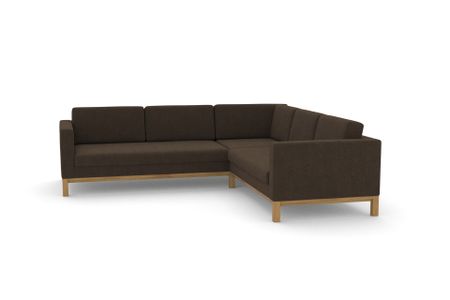 Ecksofa Delgano in Facet Dark Brown 18