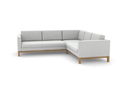 Kleines Ecksofa Delgano in Kiss Ashgrey 40