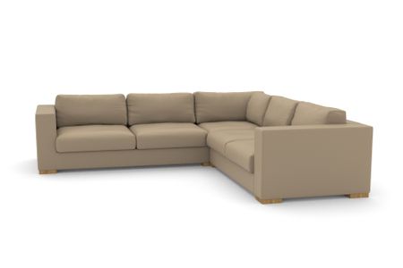 Ecksofa Laguna in Borys Fossil 18 (Kunstleder)