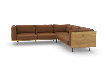 Ecksofa Viana in Atlantic 507 Terra (Leder)