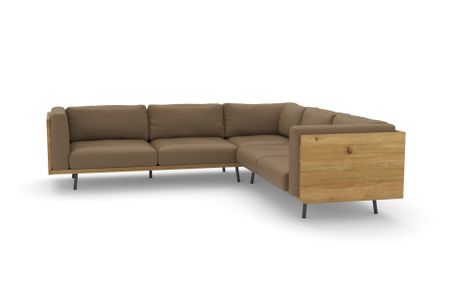 Ecksofa Viana in Milano 653 Clay (Leder)