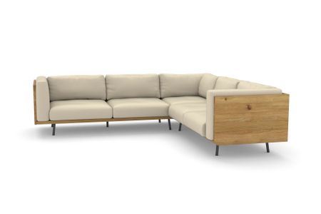 Ecksofa Viana in Milano 886 Beige (Leder)