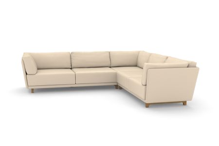 Ecksofa Vila in Borys Greige 09 (Kunstleder)