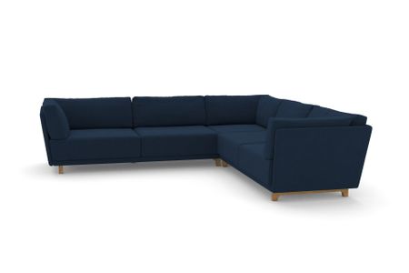 Ecksofa Vila in Facet Blue 45