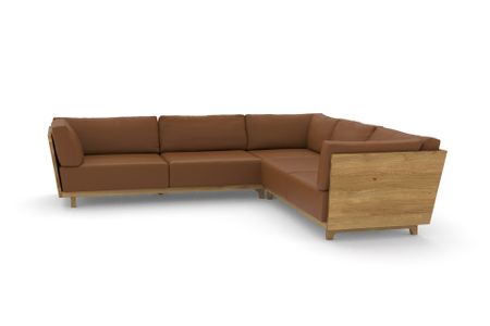 Ecksofa Vitoria in Atlantic 507 Terra (Leder)