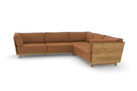 Ecksofa Vitoria in Atlantic 511 Arancio (Leder)