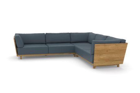 Ecksofa Vitoria in Atlantic 540 Slate Grey (Leder)