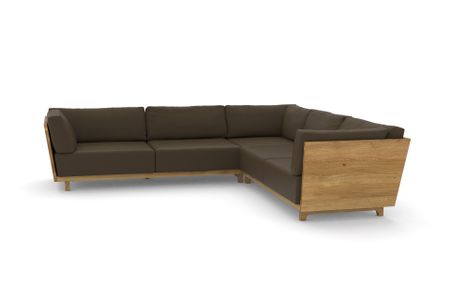 Ecksofa Vitoria in Borys Pinecone 26 (Kunstleder)