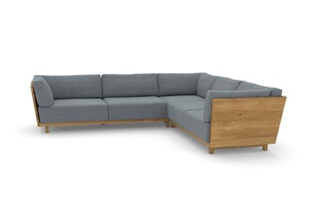 Kleines Ecksofa Vitoria in Kiss Blue 45