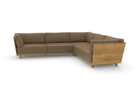 Ecksofa Vitoria in Milano 653 Clay (Leder)