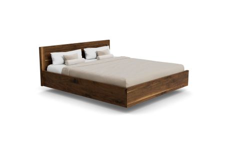 Bett Ambra aus amerikanischer Nussbaum Massivholz