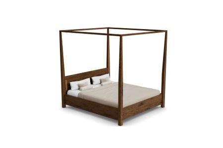 Bett Finca aus amerikanischer Nussbaum Massivholz