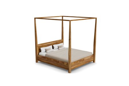 Bett Finca aus europäischer Nussbaum Massivholz