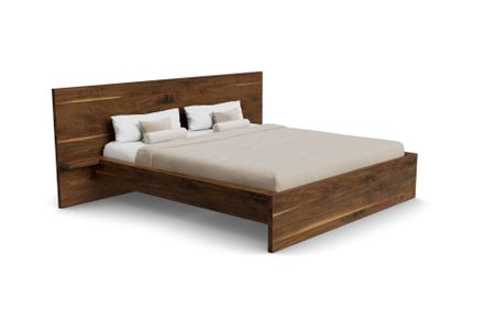 Bett Samax aus amerikanischer Nussbaum Massivholz