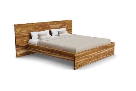 Bett Samax aus europäischer Nussbaum Massivholz
