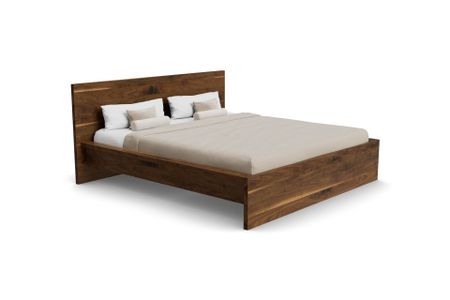 Bett Sana aus amerikanischer Nussbaum Massivholz