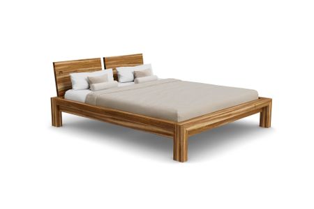 Bett Bana aus europäischer Nussbaum Massivholz