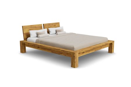 Bett Bantam aus Asteiche Massivholz