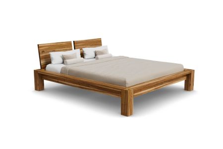 Bett Bantam aus europäischer Nussbaum Massivholz