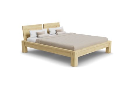 Bett Banto aus Eiche hell Massivholz