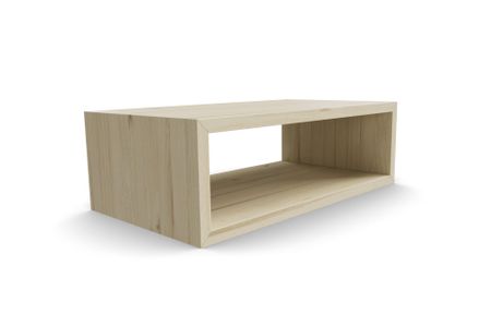 Couchtisch Kubus aus Esche hell Massivholz