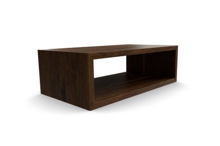 Couchtisch Kubus aus amerikanischem Nussbaum Massivholz