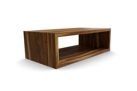 Couchtisch Kubus aus europ&auml;ischem Nussbaum Massivholz