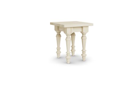 Hocker Antiqua aus Esche hell Massivholz