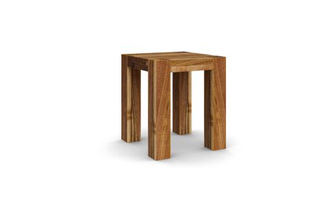 Hocker Bamaco aus europäischer Nussbaum Massivholz