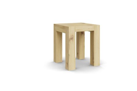 Hocker Bana aus Eiche hell Massivholz