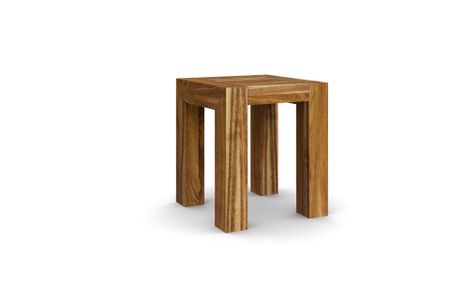 Hocker Bana aus europäischer Nussbaum Massivholz