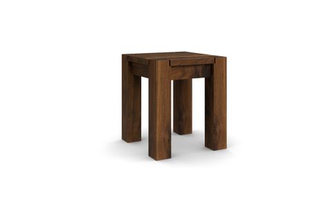 Hocker Bantam aus amerikanischer Nussbaum Massivholz