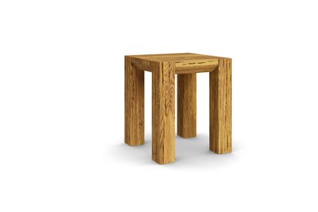 Hocker Besos aus Asteiche Massivholz