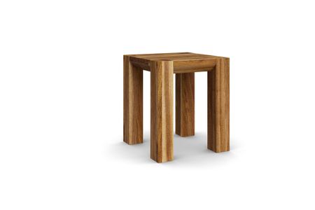 Hocker Besos aus europäischer Nussbaum Massivholz