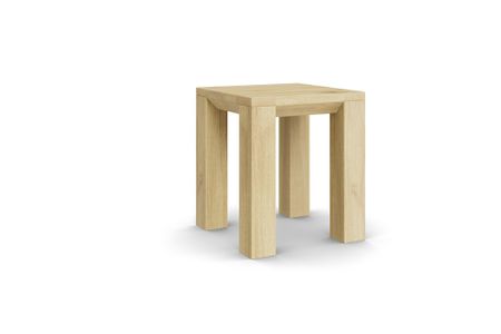 Hocker Camos aus Eiche hell Massivholz