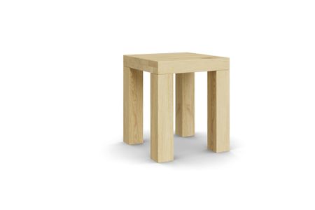 Hocker Caracas aus Eiche hell Massivholz