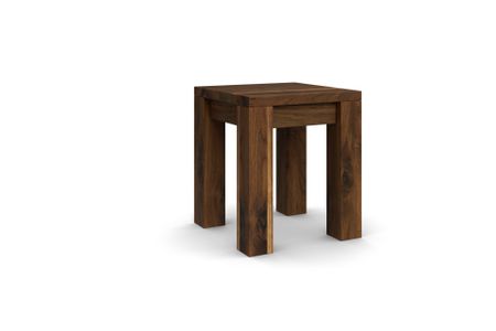 Hocker Caya aus amerikanischer Nussbaum Massivholz