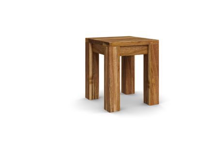 Hocker Caya aus europäischer Nussbaum Massivholz