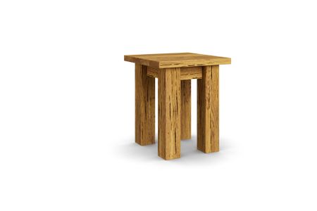 Hocker Managua aus Asteiche Massivholz