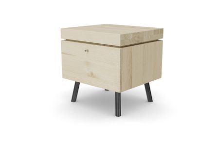 Nachttisch Bago aus Esche hell Massivholz